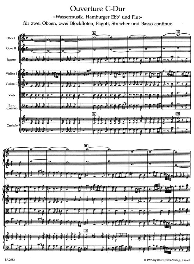 Ouverture C major TWV 55:C3 'Wassermusik'